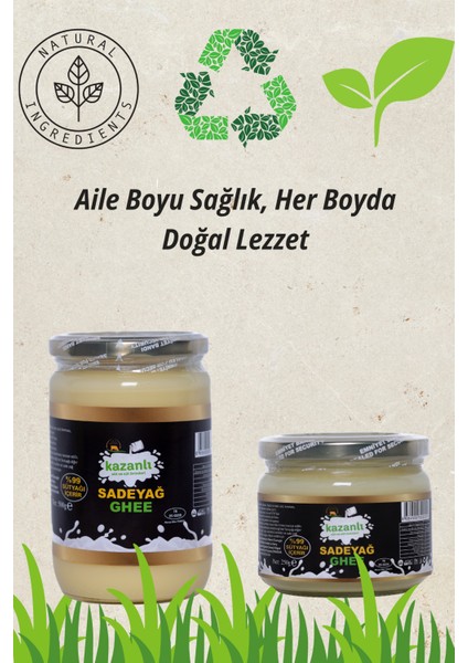 Kazanlı Sade Ghee Sade Yağ Laktozsuz Saf Yağ 500 gr - Laktozsuz, Katkısız, Bebek ve Çocuklara Uygun Sağlıklı Sade Yağ indirimleri