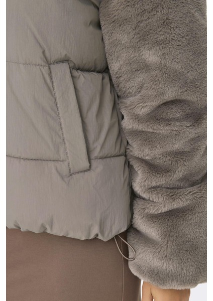 Onlwanja Fur Puffer Mıx Jacket cc Otw A.HAKİ15292945 fırsatları