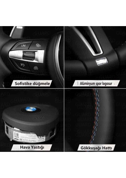 BMW F-Serisi M5 spor F10 F90 Hava yastığı dahil deri direksiyon simidi