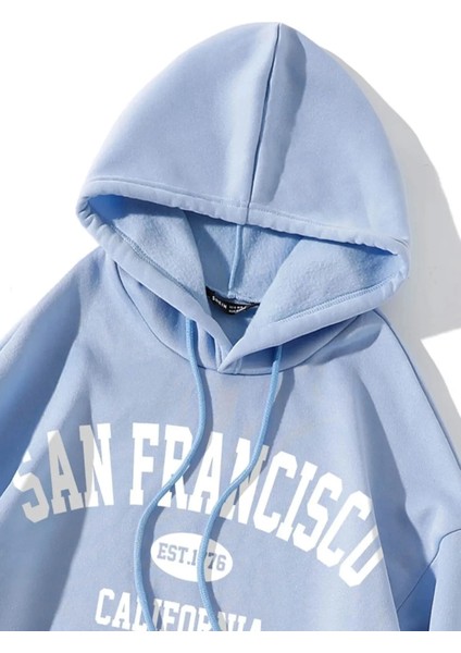Uygun Tarz San Francisco Baskılı Oversize Sweatshirt fiyatları