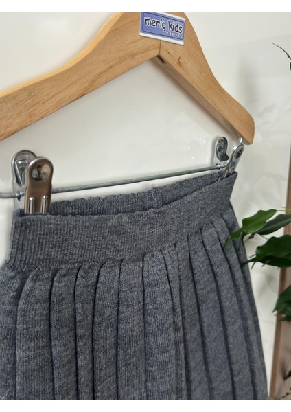 Kız Çocuk Beli Lastikli Pileli Triko Trend Etek fiyatları