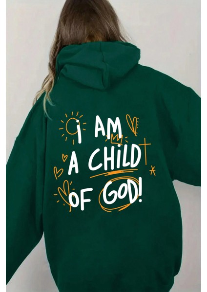 Sırt Baskılı Oversize Sweatshirt
