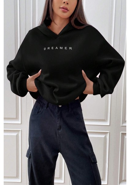 Dreamer Baskılı Oversize Sweatshirt