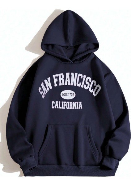 Uygun Tarz San Francisco Baskılı Oversize Sweatshirt