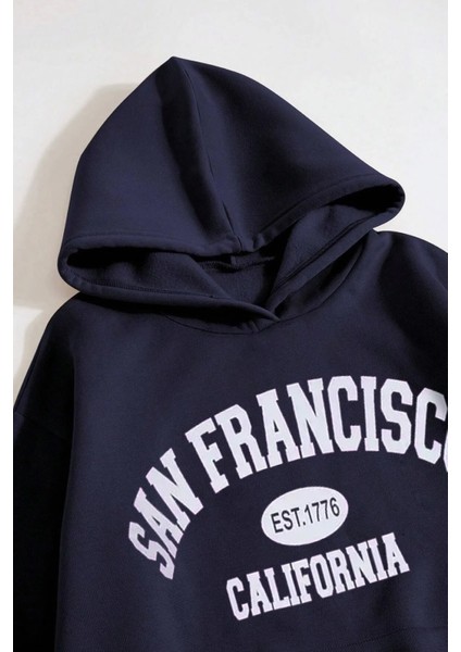 Uygun Tarz San Francisco Baskılı Oversize Sweatshirt fiyatları