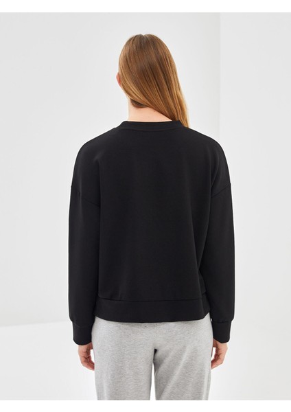 Lcw Vision Bisiklet Yaka Düz Oversize Kadın Sweatshirt