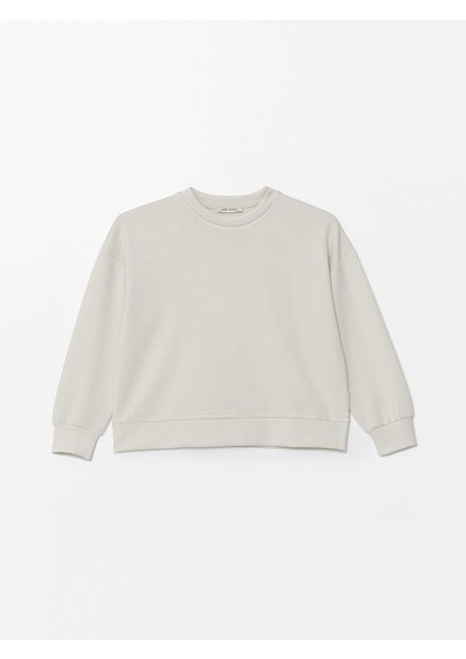 Lcw Vision Bisiklet Yaka Düz Oversize Kadın Sweatshirt indirimleri