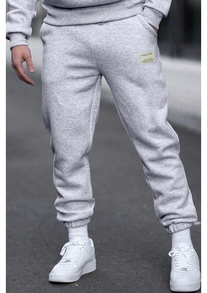 Erkek Armalı Günlük Rahat Içi Şardonlu Üç Iplik Paça Lastikli Jogger Eşofman Altı