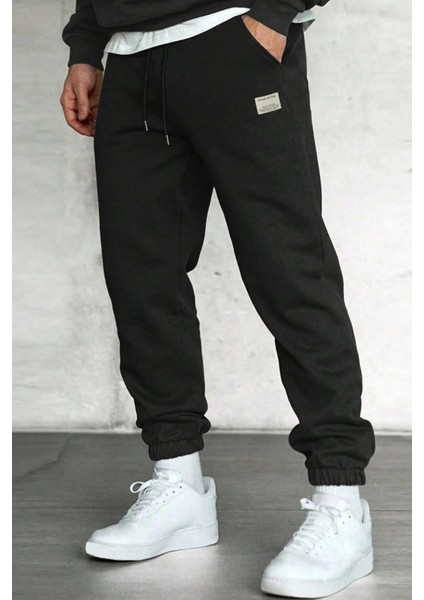 Erkek Armalı Günlük Rahat Içi Şardonlu Üç Iplik Paça Lastikli Jogger Eşofman Altı