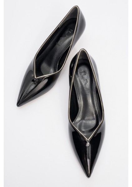 Eupho Siyah Rugan Kadın Kısa Topuklu Ayakkabı fiyatları