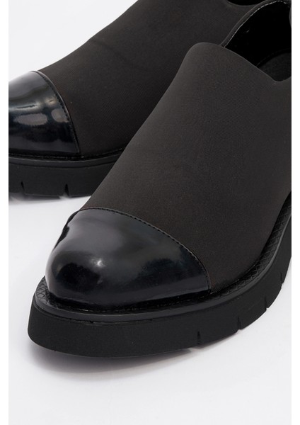 Panola Siyah Rugan Scuba Kadın Günlük Ayakkabı modelleri