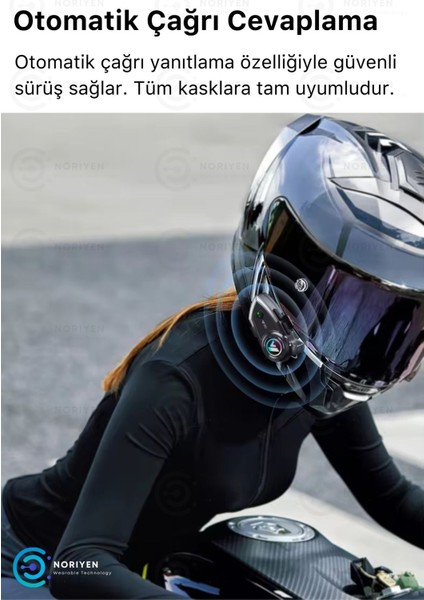 Y80 Yeni Nesil Motosiklet Kask Interkom Mikrofonlu Gürültü Engelleyici Işıklı 5.3 Bluetooth Kulaklı indirimleri