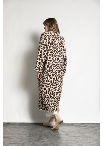 Kadın Taş Leopar Desenli Uzun Hırka indirimleri