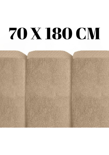 Açık Kahve 70X180 cm Şezlong Havlusu - Otel, Plaj ve Banyo Için Su Emici Pamuk Havlu Karamel fiyatları