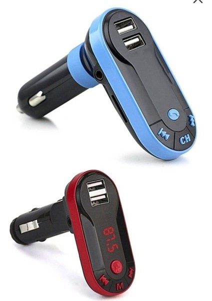 USB Bağlantı Girişli Bluetooth Araç Kiti Çakmaklık Fm Transmitter Cihazı