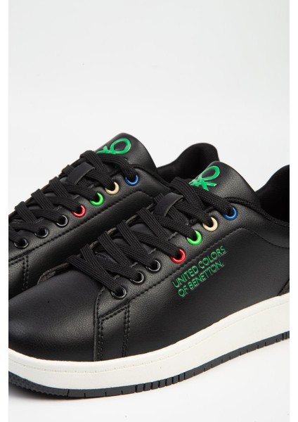 Benetton® | BNI-10060 Siyah Beyaz-Ithal Kadın Spor Ayakkabı