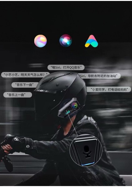 Motorsiklet Kask Interkom Kulaklık Rgb Işık Fm Radyo Bluetooth 5.3 Bağlantı modelleri