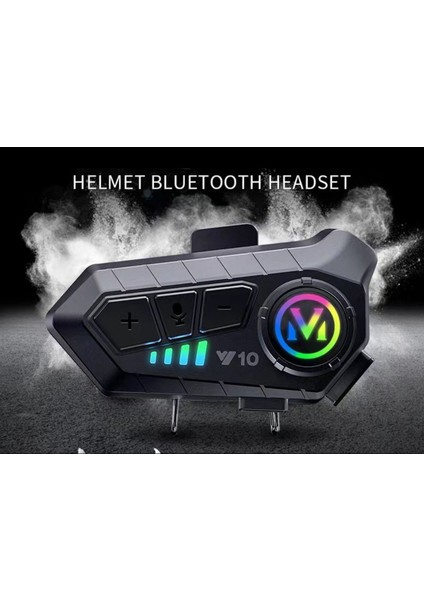 Motorsiklet Kask Interkom Kulaklık Rgb Işık Fm Radyo Bluetooth 5.3 Bağlantı indirimleri