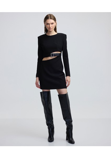 Kemerli cutout elbise IW6240002259001
