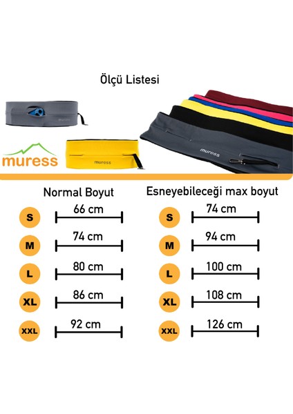 Koşu ve Spor Kemeri, Esnek Bel Çantası Unisex-Kadın ve Erkek Için Uygun( Xl Beden)