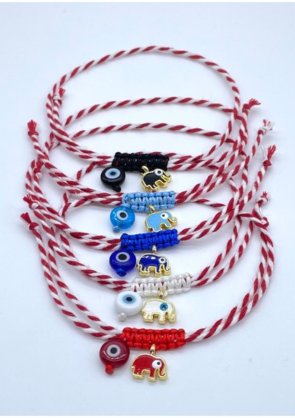 5’li Nazar Boncuklu Filli Marteniçka Bileklik Seti