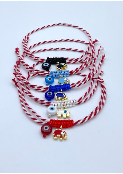 5’li Nazar Boncuklu Filli Marteniçka Bileklik Seti fiyatları