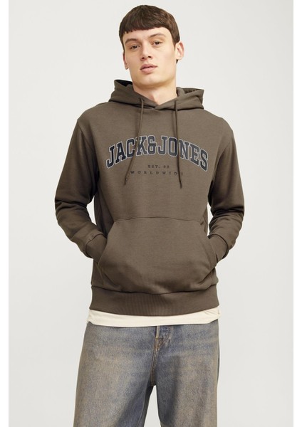 Jjecaleb Varsıty Sweat Hood Noos KAHVERENGİ12256521