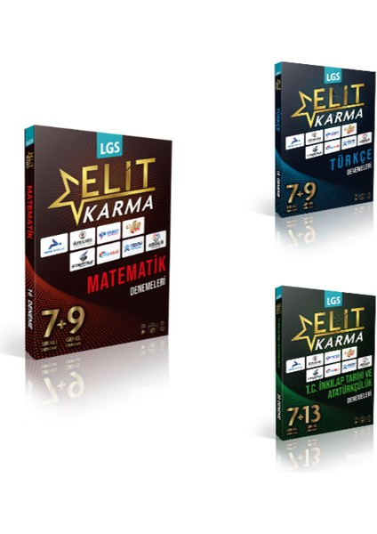 Elit Karma LGS Matematik - Türkçe - Inkılap  Deneme Seti