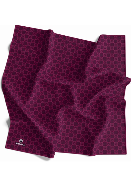 Fuşya Vissona Twill Ipek Eşarp 51495