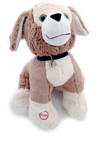 Peluş Ses Çıkaran Cesur Köpek Kahve Renkli
