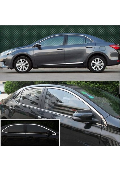 Autogp Toyota Corolla Cam Çerçevesi Kenar Çıtası Krom Tamtur 2013 / 2019