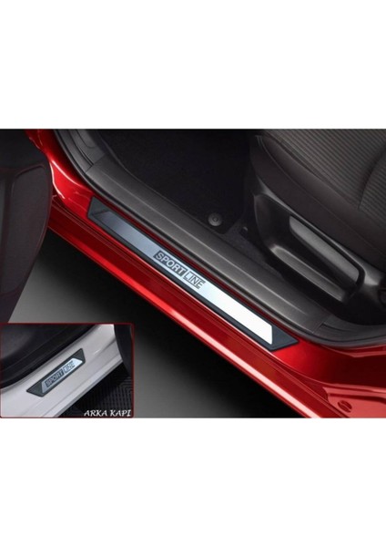 Peugeot 206 Krom Kapı Eşik Koruması Sport 2006-2013 4 Parça