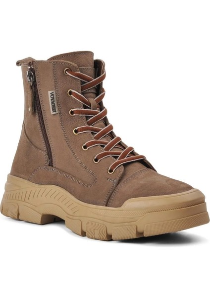 8893 Zn Kadın Koyu Bej Nubuk Deri Bot modelleri