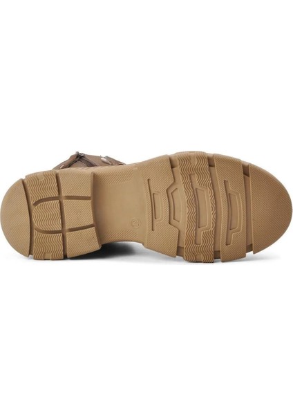 8893 Zn Kadın Koyu Bej Nubuk Deri Bot indirimleri