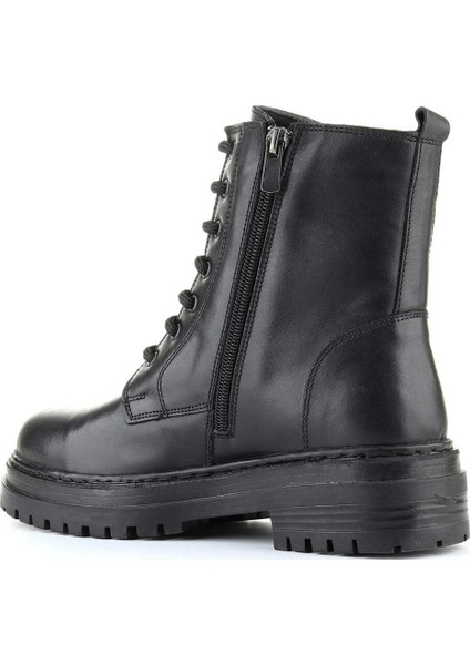 242-4584 Zn Kadın Siyah Deri Bot modelleri