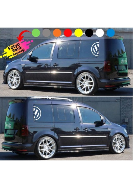 Volkswagen Yarım Logo Yan Cam Sticker (2 Adet) 60 cm