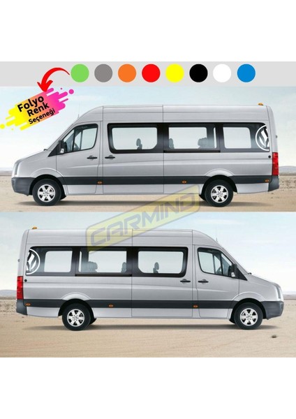 Volkswagen Yarım Logo Yan Cam Sticker (2 Adet) 60 cm modelleri