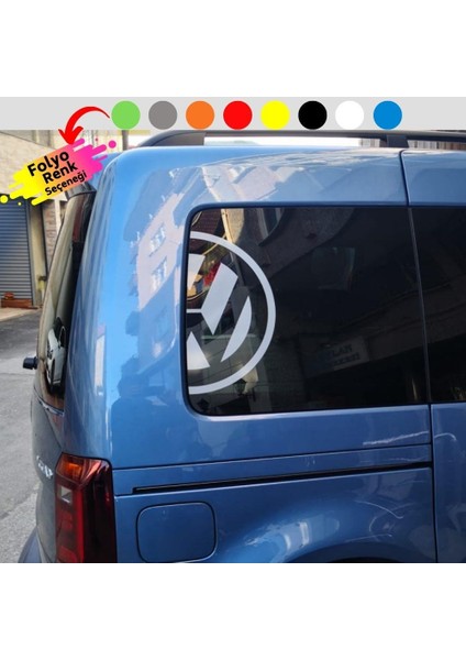 Volkswagen Yarım Logo Yan Cam Sticker (2 Adet) 60 cm fırsatları