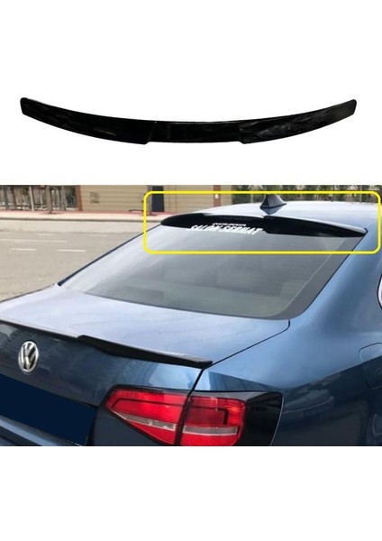 Volkswagen Jetta Mk6 Cam Üstü Rs Spoiler Piano Black 2012-2018 modelleri