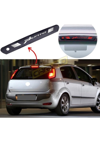 Fiat Punto Karbon Arka Fren Stop Lambası Sticker