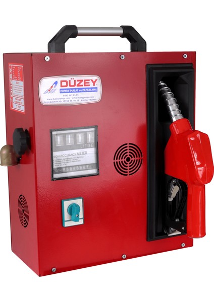 Düzey Pompa 220 Volt Sayaçlı Kapalı Tip Otomatik Mazot Aktarma Seti(Tabanca-Sayaç-Pompa-Hortum)