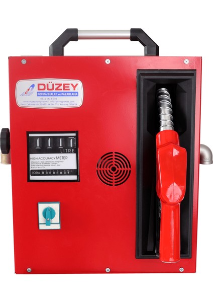 Düzey Pompa 220 Volt Sayaçlı Kapalı Tip Otomatik Mazot Aktarma Seti(Tabanca-Sayaç-Pompa-Hortum)