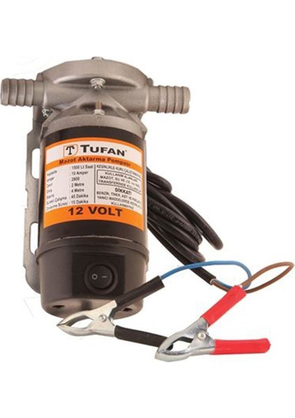 12V Sıvı Mazot Aktarma Pompası Dıştan Çekme 3/4