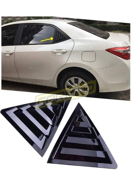 Toyota Corolla Kelebek Cam Vizörü Piano Black 2014-2018