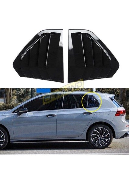 Vw Golf 8 Kelebek Cam Vizörü Piano Black 2021-