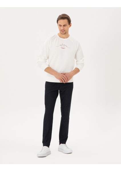 Pierre Cardin Erkek Ekru Regular Fit Sweatshirt 50290611-VR019