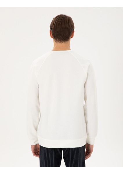 Pierre Cardin Erkek Ekru Regular Fit Sweatshirt 50290611-VR019