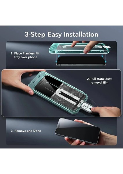 iPhone 16 Pro Max Uyumlu Cam Ekran Koruyucu Otomatik Hizalayıcılı 4K Anti-Dust Kolay Kurulum Hd Cam modelleri