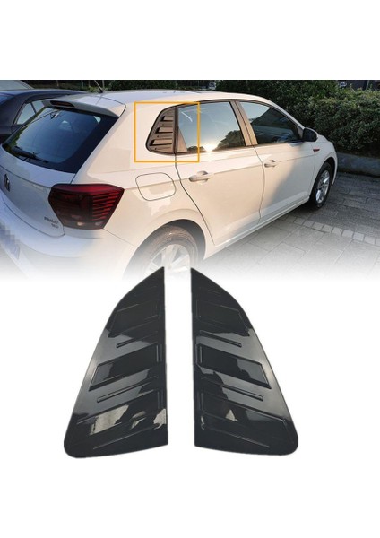Volkswagen Polo Kelebek Cam Vizörü Piano Black 2019-2023