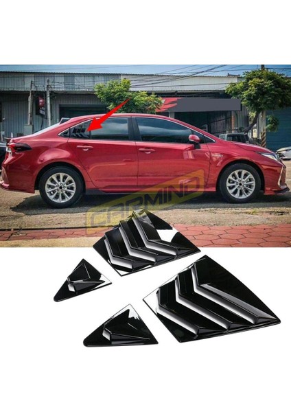 Toyota Corolla Kelebek Cam Vizörü Piano Black 2019-2021